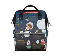 Fusée Spatiale Univers Sac à Langer Sac à Dos Grande Capacité Multifonction Sac à Couches pour Voyage Maman Femme Papa