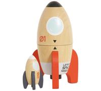 Le Toy Van Jeu éducatif Fusée spatiale en bois Matriochka 2 ans Ouverture magnétique Sans plastique