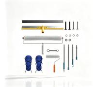 Fushabana Kit D'outils pour Ciment Autonivelant,Épaisseur de Lame 0,256 Pouce, Rouleau D'évacuation D'air 20/9 Pouces,Truelle Crantée avec 56 Pouces,Set de Nivellement de Sol pour Sols Autonivelants