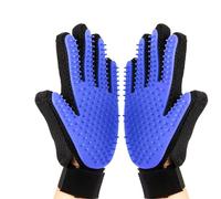 FUSHENGCHUANG Gants de Brosse de Nettoyage pour Animaux,Gants de toilettage pour enlever Les Poils des Chats et des Chiens avec Effet de Massage,Bleu