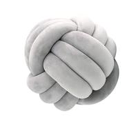 FUSHENGCHUANG Oreiller à Boule de Noeud, Oreiller de Balle Nouée, Coussin de Canapé en Peluche Doux, Oreiller Nœud Tissé à Main Coussin Décoratifs pour Canapé, Lit,20 x 20 cm (Gris)