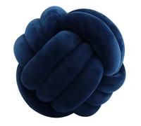 FUSHENGCHUANG Oreiller à Boule de Noeud, Oreiller de Balle Nouée, Coussin de Canapé en Peluche Doux, Oreiller Nœud Tissé à Main Coussin Décoratifs pour Canapé, Lit,20 x 20 cm: Navy