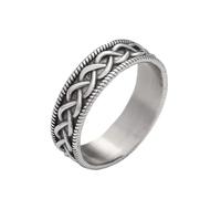 FUSHENGTER Bague Homme Femmes Alliance Anneau Vintage Biker Bague Large Homme Anneaux De Noeud Simples Pour Hommes Anneau D'Amulette Viking Nordique Mode Unique 10 Stylea