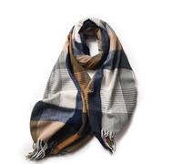 FUSHENGTER Foulard Echarpe Femme Châle Écharpe Foulards Homme Écharpe À Franges À Carreaux Contrastés Arc-en-Ciel, Châle Chaud Et Épais, Écharpe d'automne Et d'hiver pour Femmes