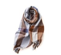 FUSHENGTER Foulard Echarpe Femme Châle Écharpe Foulards Homme Écharpe d'hiver en Cachemire À Carreaux Imprimés pour Femmes, Écharpe À Pampilles, À La Mode, Col Châle Chaud