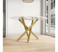 FUSHIAIPTC Lot de 4 pieds de table modernes en forme de X en métal doré de 76,2 cm, hauteur de 71,1 cm, capacité de poids de 544,3 kg, parfaits pour tables, établis, étagères