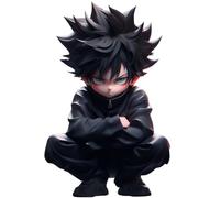 Fushigura Megumi Figurine Anime JJK Action Statue Squatting Pose 13 cm JJK Megumi Figurine Modèle PVC Décoration de bureau Cadeau de collection pour fans