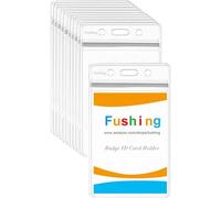 Fushing 10 pcs imperméable à l'eau des porte-badges en plastique badges