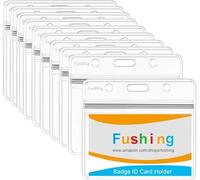 Fushing 10 pcs imperméable à l'eau des porte-badges en plastique badges