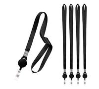 Fushing 5 pcs rouleaux rétractables porte-clés lanyards bande de sangle de cou pour porte-badges ID pour événement d'école de commerce