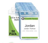 Fushing 50 pcs imperméable à l'eau des porte-badges en plastique badges