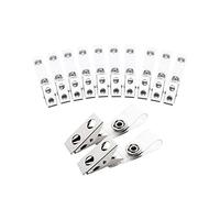 Fushing Lot de 300 pinces à badge en métal avec sangles en PVC transparent pour cartes d'identité et porte-badges
