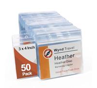 Fushing Lot de 50 porte-badges horizontaux en plastique transparent 7,6 x 10,2 cm pour badges nominatifs ou inserts pour étiquettes de nom de 7,6 x 10,2 cm