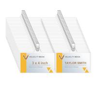 Fushing porte-badges en plastique transparent avec clips pour badges d'identification 7,6 x 10,2 cm (100)