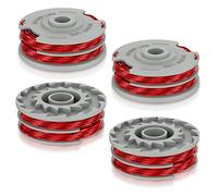 FUSHUI Lot de 4 bobines de débroussailleuse, bobine et ligne à alimentation automatique,Remplace la bobine FLY021,Compatible avec les débroussailleuses Flymo Contour Mini/Multi Trim