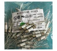 Fusible 10 pièces 5 * 20mm fusible en céramique Tube avec une broche 5x20mm 250V 1A 2A 3A 4A 5A 6A 7A 8A 10A 12A 15A 20A(1A)