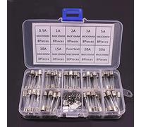 Fusible 100/72 pièces fusibles en verre à soufflage rapide de voiture fusibles en verre de voiture 0.2-20A 0.5-30A Kit assorti for aspirateur de gonfleur de lumière de voiture Câblage de protection (