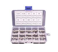 Fusible 100 pièces/boîte Kit 0.2A-20A 5x20mm Kits de fusibles bricolage fusibles de Tube de verre à soufflage rapide for fournitures ménagères Câblage de protection