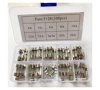 Fusible 100 pièces/lot de 5x20 mm kit de fusibles à fusion rapide, diverses spécifications, 4A 5A 6A 8A 10A 12A 15A 20A 30A siège de fusible 10 pièces chacun Câblage de protection
