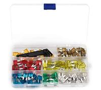 Fusible 121pcs 7 tailles Auto Fusible Lame 5-30AMP Moto Voiture Lame Fusible avec Clip Auto Standard Mini Fusible SUV Fusible Boîte Kit Assortiment Câblage de protection