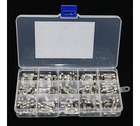 Fusible 150 pièces/boîte 5x20mm fusible en verre à soufflage rapide Kit assorti 0.1A 0.2A 0.5A 1A 2A 3A 4A 5A 6A 8A 10A 15A 20A 25A 30A ensemble de mélange de tubes à fusibles Câblage de protection