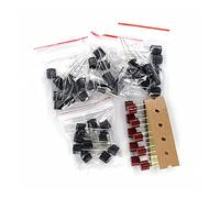 Fusible 50 pièces/LOT kit de fusibles cylindriques T2A T 3,15 A T4A T5A T 6.3 A 250V SR-5 kit d'assortiment de lenteur à 2 broches 5 Types chacun 1 0 pièces Câblage de protection
