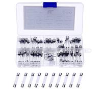 Fusible 54 pièces/boîte 6x30mm Tube de verre de voiture à soufflage rapide fusibles à soufflage rapide Kit assorti 2.5A 3A 4A 5A 6A 8A 10A 15A 20AMP Câblage de protection