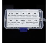 Fusible 5x20mm ensembles assortis de fusibles de Tube de verre soufflé rapide, fusibles en verre soufflé rapide verre 82 pièces/100 pièces/250 pièces 1A-20A Câblage de protection (Color : 82pcs Box)