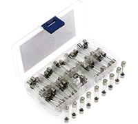 Fusible 72pcs 6x30mm Kit assorti de fusibles Fusibles en verre à soufflage rapide 0.5A 1A 2A 3A 5A 10A 15A 20A 30A AMP Ensemble de fusibles en verre de voiture à soufflage rapide Câblage de protection