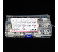 Fusible 75 pièces/boîte 6mm x 30mm 250V Kit d'assortiment de fusibles en céramique à soufflage rapide 0.5A 1A 2A 3A 4A 5A 6A 8A 10A 13A 15A 16A 20A 25A 30A Câblage de protection