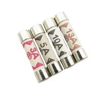 Fusible céramique à fusion rapide, 100 pièces/1 lot de fusibles céramiques 6x25 mm BS1362 3A 5A 10A 13A (5A)(3A)