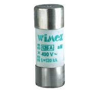 Fusible cylindrique 22 x 58 mm, 690 V 63 A, industriel et civil, utilisation aM, protection courants d'appel, surcharges, moteurs, transformateurs, en céramique, stéatite, puissance interruption 80KA