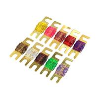 Fusible Plaqué Or Goujon Voiture Fusibles Mini Voiture Stéréo Audio AFS Fusible 20A 30A 40A 50A 60A 70A 80A 100A 125A 150A 175A 200A Câblage de protection (Color : One Size, Size : Onecolor)
