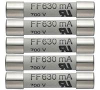 Testo Fusibles de rechange testo 0590 0007 pour multimètre 630 mA / 600 V – Lot de 5