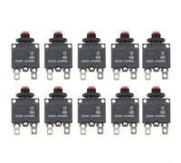 Fusible thermique de surcharge de type bouton de réinitialisation 10 A A HT 01 A WP 01 avec AC 125 V et AC 250 V 60 Hz, comprend 10 pièces pour la sécurité du circuit