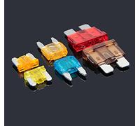 Fusibles 10 pièces Kit d'insertion de fusible voiture petit et moyen Mini 5A 7. 10A 15A 20A 30A 35A lame moto camion SUV fusibles remplacement(20a,Medium-10PCS)