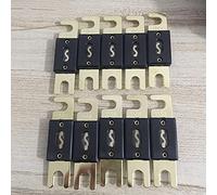 Fusibles 10 pièces/lot 80A 100A 150A 200A 250A 300A plaqué or voiture Audio Auto fusible ANL fusible fusibles Câblage de protection (Size : 10pcs 250A)