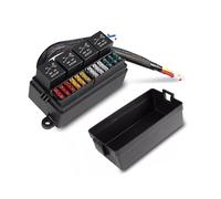 Fusibles 4 broches/5 broches 12 voies et bloc de relais avant installation - Résistant au câblage pour véhicules 12 V-24 V - Systèmes électriques ABS Automotive - Boîte étanche
