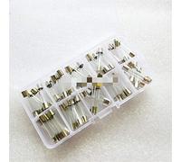 Fusibles 630mm Kit d'assortiment de tubes en verre à soufflage rapide, 6x30MM, 0.5A 1A 2A 3A 6A 7A 8A 10A 15A/250V avec boîte 50PCS/LOT