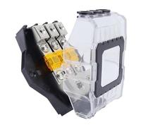 Fusibles 80A 1 Voie/2 Voies/3 Voies/4 Voies, unité de Bloc de Distribution d'énergie, Bus de Terre for systèmes sonores vidéo de Voiture, Gestion de l'alimentation(3 Way)