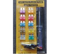 Fusibles automobiles + testeur ,10 fusibles + tournevis testeur