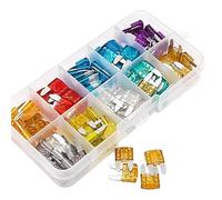 Fusibles de voiture, kit de fusibles de voiture | 100 petits fusibles | Fusible à profil bas, fusibles de rechange pour voitures, bateaux, camions, SUV, protègent la sécurité du circuit