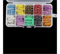 Fusibles de voitures automobiles moyennes 2A / 3A 5A 7. 10A 15A 20A 25A 30A 35A AMP avec kit réglage fusibles à lame d'assortiment boîtier stockage(Standard 80 pcs)