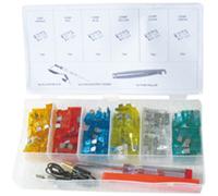 Fusibles en plastique 19 mm Type 100 Fusible plat Assortiment 93 pcs. 5-30 Ampères