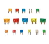 Fusibles miniatures M2 for petites et moyennes voitures, 100/50/10 pièces, Type de lame automobile, 1A 2A 3A 5A 7.5A 10A 15A 20A 25A 30A 35A 40A 50A(2A,100PCS,Miniature)