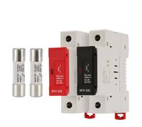 Fusibles Solaires CC 1000 V PV Photovoltaïque 10 A, 15 A, 20 A, 25 A, 30 A, 32 A - Base De Porte-fusible CC For Protection Contre Les Courts-circuits Du Système Solaire GpV(2PCS10A fuse)