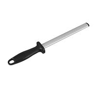 Fusil à Aiguiser Diamant Professionnel 20 cm pour Couteaux de Chef, Aiguiseur à Tige Ovale en Acier Revêtu de Diamant avec Poignée Ergonomique - Pour Cuisine, Boucherie et Chasse
