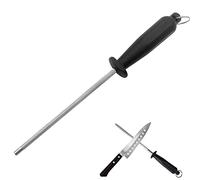 Fusil à aiguiser pour couteaux, XIACIBDUS fusil à aiguiser Couteaux Pierre à Aiguiser aiguiseur de couteaux en acier inoxydable,Cuisine Tige de Affûtage Acier Inoxydable 30cm