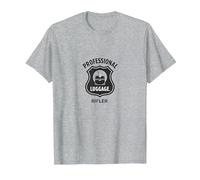 Fusil à Bagages Professionnel TSA Humour Airport Security T-Shirt, Homme, Gris Chiné, XXL