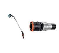 Fusil-Arrosoir Premium de Gardena : Pulvérisateur Robuste pour l'Arrosage et le Nettoyage & Raccord d'Arrosage Premium Aquastop 19 mm (3/4") : Aquastop, Bon Maintien du Tuyau, Résistant au Gel